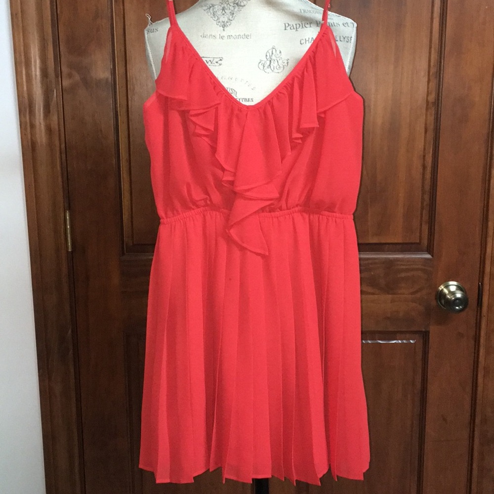 BCBGeneration Red Ruffle Dress - Picture 5 of 9